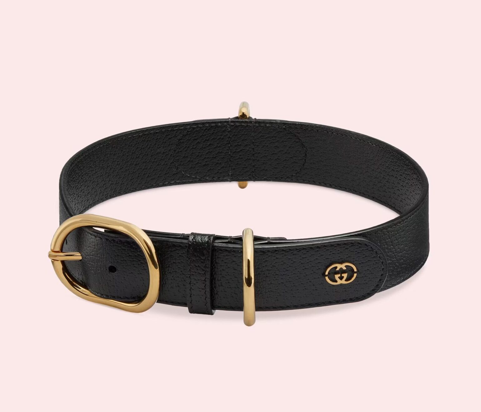 Chic designer dog collars to shop for your pup: GUCCI Black Demetra Pet Collar