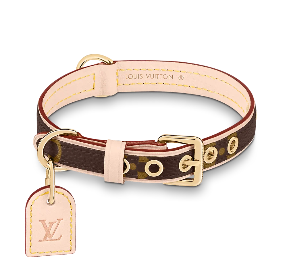 Chic designer dog collars to shop for your pup: LOUIS VUITTON Collar PM
