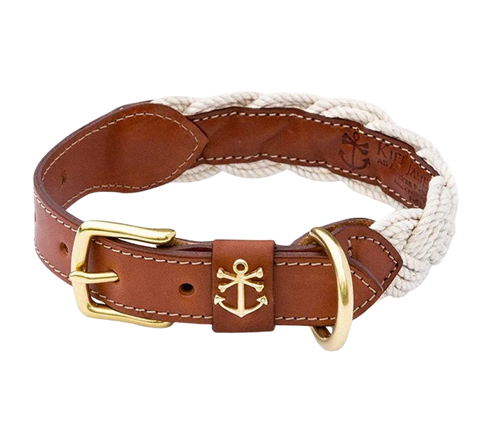 Chic designer dog collars to shop for your pup: KIEL JAMES PATRICK The Knotty Dog Collar