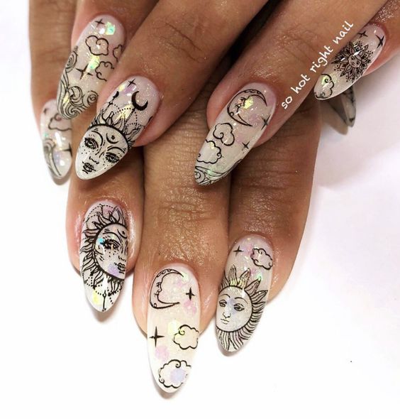 The best witchy nails for a grunge look