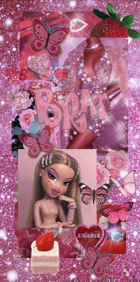 Download Black Bratz Aesthetic Pink Louis Vuitton Wallpaper