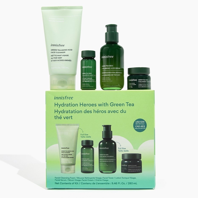 The best gifts for tea lovers: Green Tea Skincare Routine Set