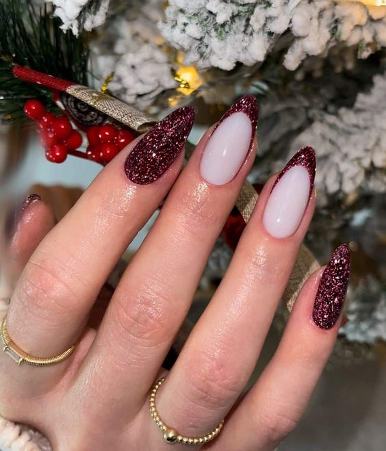 christmas acrylic nails