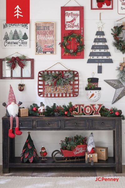 55+ Christmas Entryway Table Decor Ideas