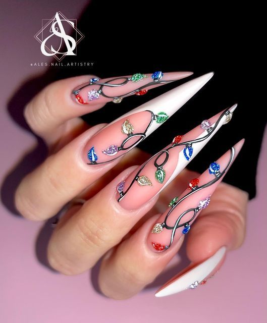 60+ Ideas For Christmas Acrylic Nails For 2023