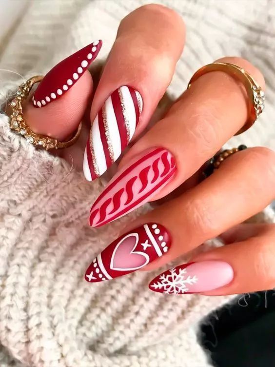 christmas acrylic nails