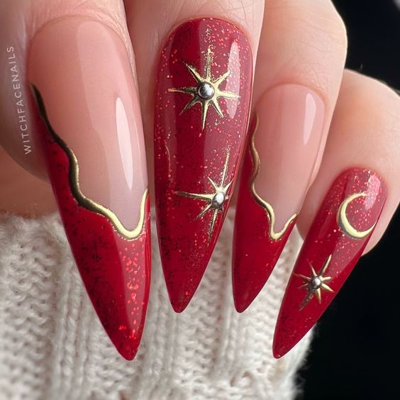 christmas acrylic nails