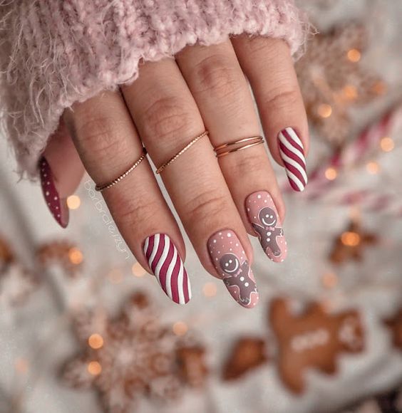 christmas acrylic nails